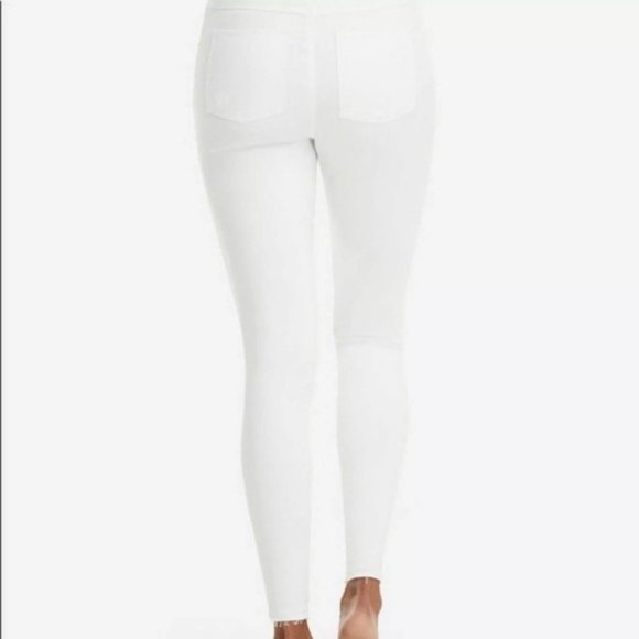 SPANX White Distressed Skinny Jeans - Picture 2 of 10